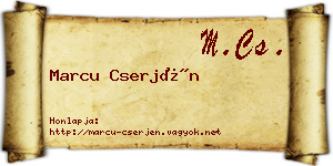 Marcu Cserjén névjegykártya
